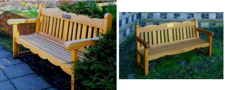 Oak garden seat