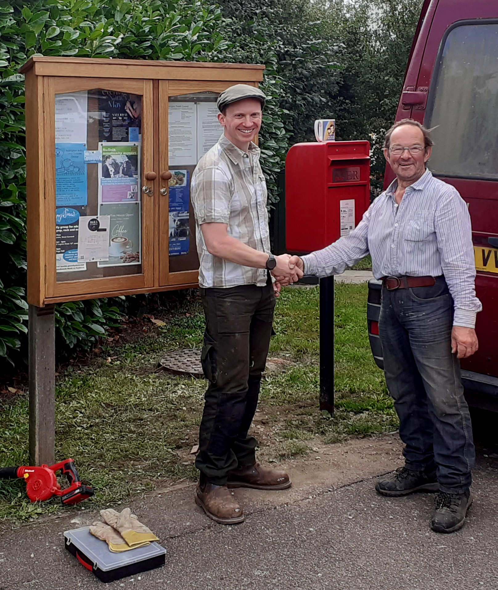 Village Noticeboard - handover