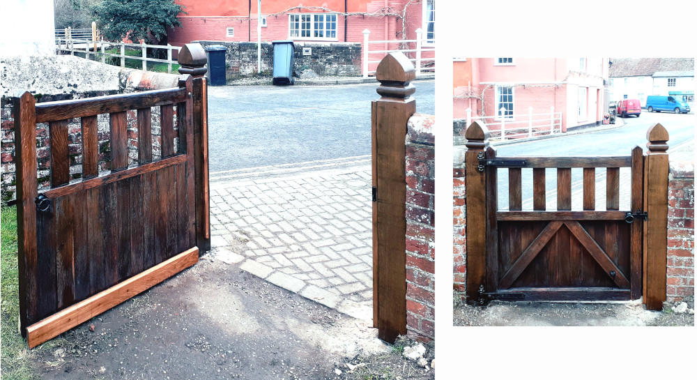 Oak gate for churchyard