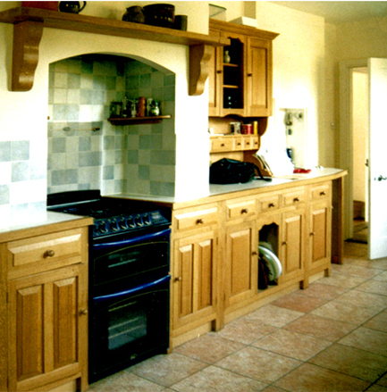 Large kitchen fitted with laminate worktops