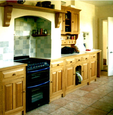 Large kitchen fitted with laminate worktops